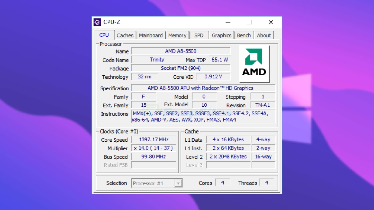 CPU-Z Screnshot 1